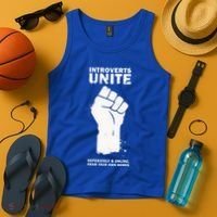 Introverts Unite Separately & Online Tank Top thumb 4