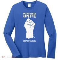 Introverts Unite Separately & Online Women's Long Sleeve Shirt thumb 0