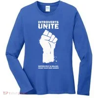 Introverts Unite Separately & Online Women's Long Sleeve Shirt thumb 0