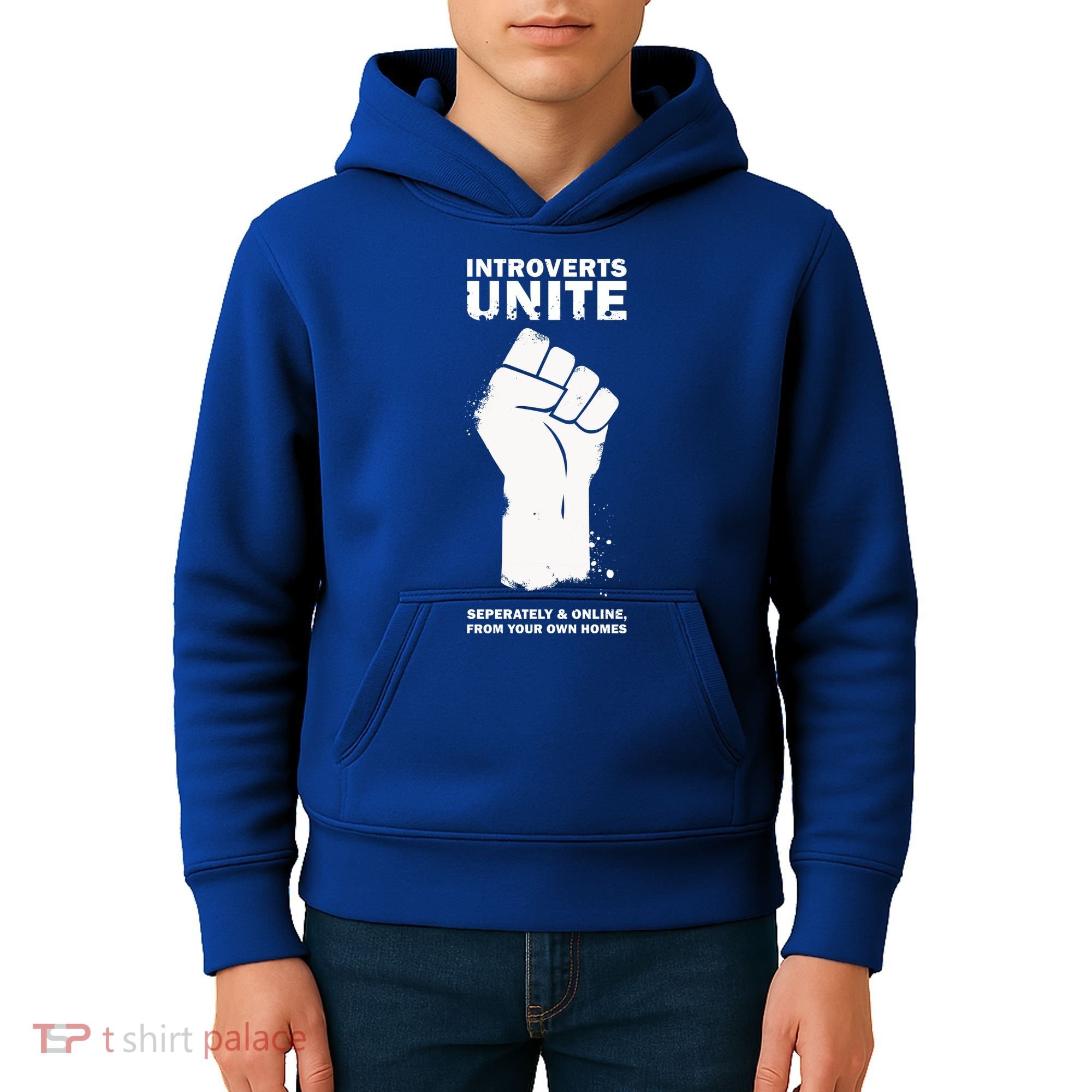 Introverts Unite Separately & Online Kids Hoodie