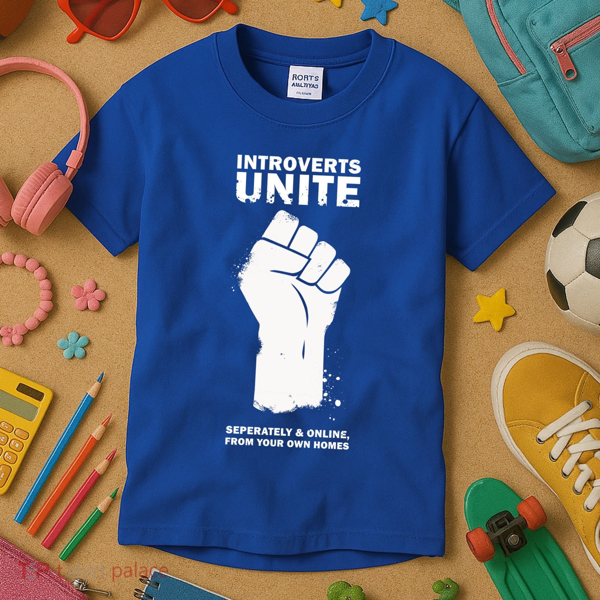 Introverts Unite Separately & Online Kids T-Shirt