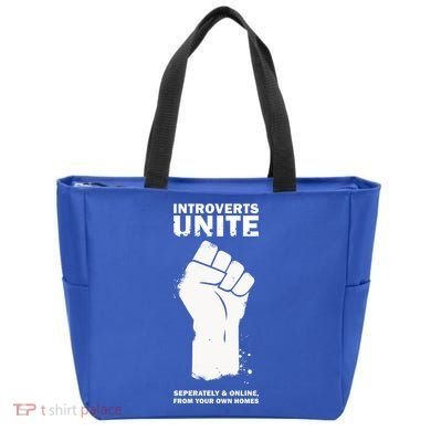 Introverts Unite Separately & Online Tote Bag