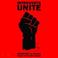 Introverts Unite Separately & Online Santa Hat thumb 1