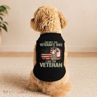 IM Not VeteranS Wife IM Veteran American Flag Gift Doggie Tank thumb 2
