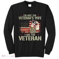 IM Not VeteranS Wife IM Veteran American Flag Gift Sweatshirt thumb 0