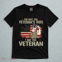 IM Not VeteranS Wife IM Veteran American Flag Gift T-Shirt thumb 5