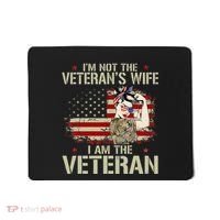 IM Not VeteranS Wife IM Veteran American Flag Gift Mousepad thumb 0