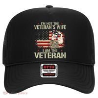 IM Not VeteranS Wife IM Veteran American Flag Gift Hat thumb 0