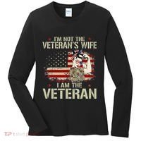 IM Not VeteranS Wife IM Veteran American Flag Gift Women's Long Sleeve Shirt thumb 0