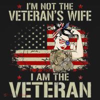 IM Not VeteranS Wife IM Veteran American Flag Gift Women's Long Sleeve Shirt thumb 2