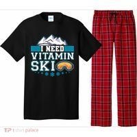 I Need Vitamin Ski Funny Skier Ski Instructor Gift Pajama Set thumb 0