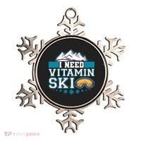 I Need Vitamin Ski Funny Skier Ski Instructor Gift Ornament thumb 0