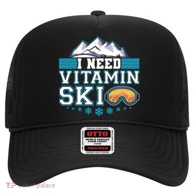 I Need Vitamin Ski Funny Skier Ski Instructor Gift Hat