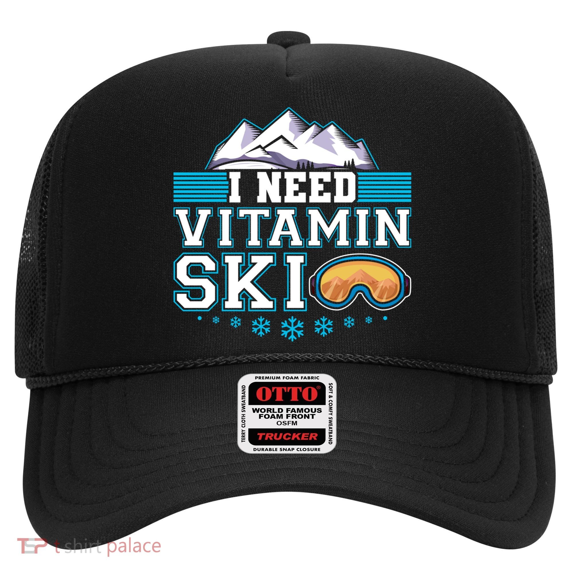 I Need Vitamin Ski Funny Skier Ski Instructor Gift Hat