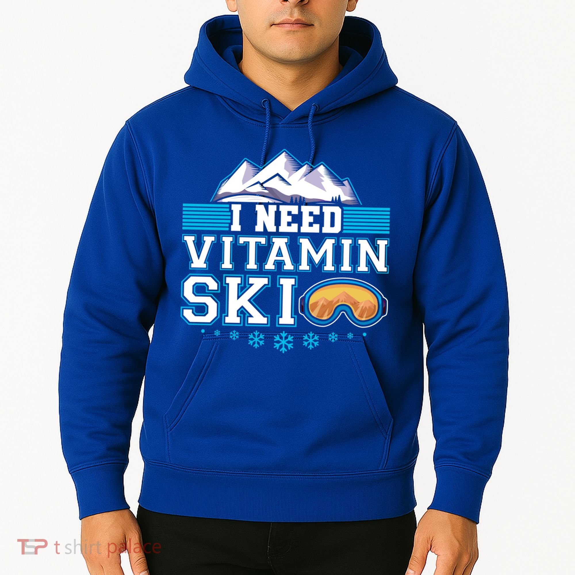 I Need Vitamin Ski Funny Skier Ski Instructor Gift Hoodie