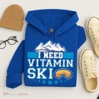 I Need Vitamin Ski Funny Skier Ski Instructor Gift Hoodie thumb 4
