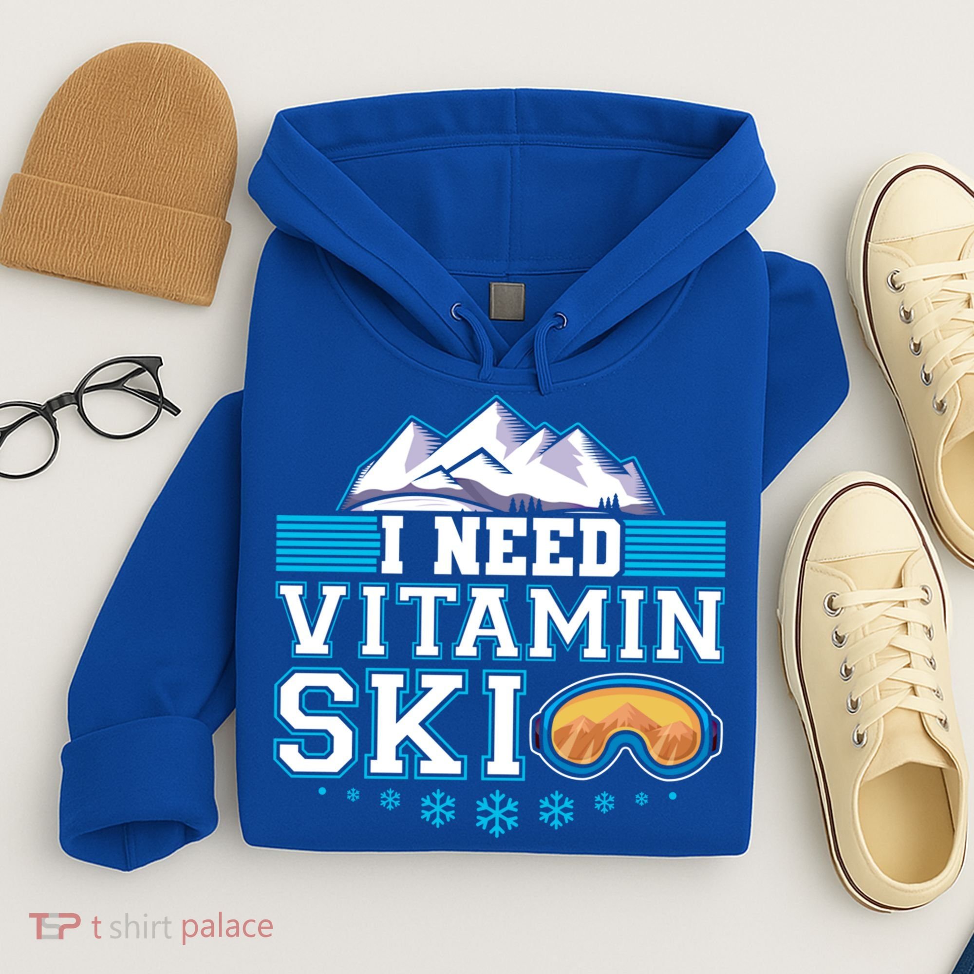 I Need Vitamin Ski Funny Skier Ski Instructor Gift Hoodie