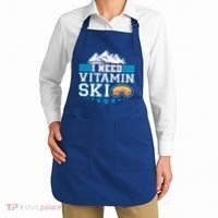 I Need Vitamin Ski Funny Skier Ski Instructor Gift Apron thumb 2