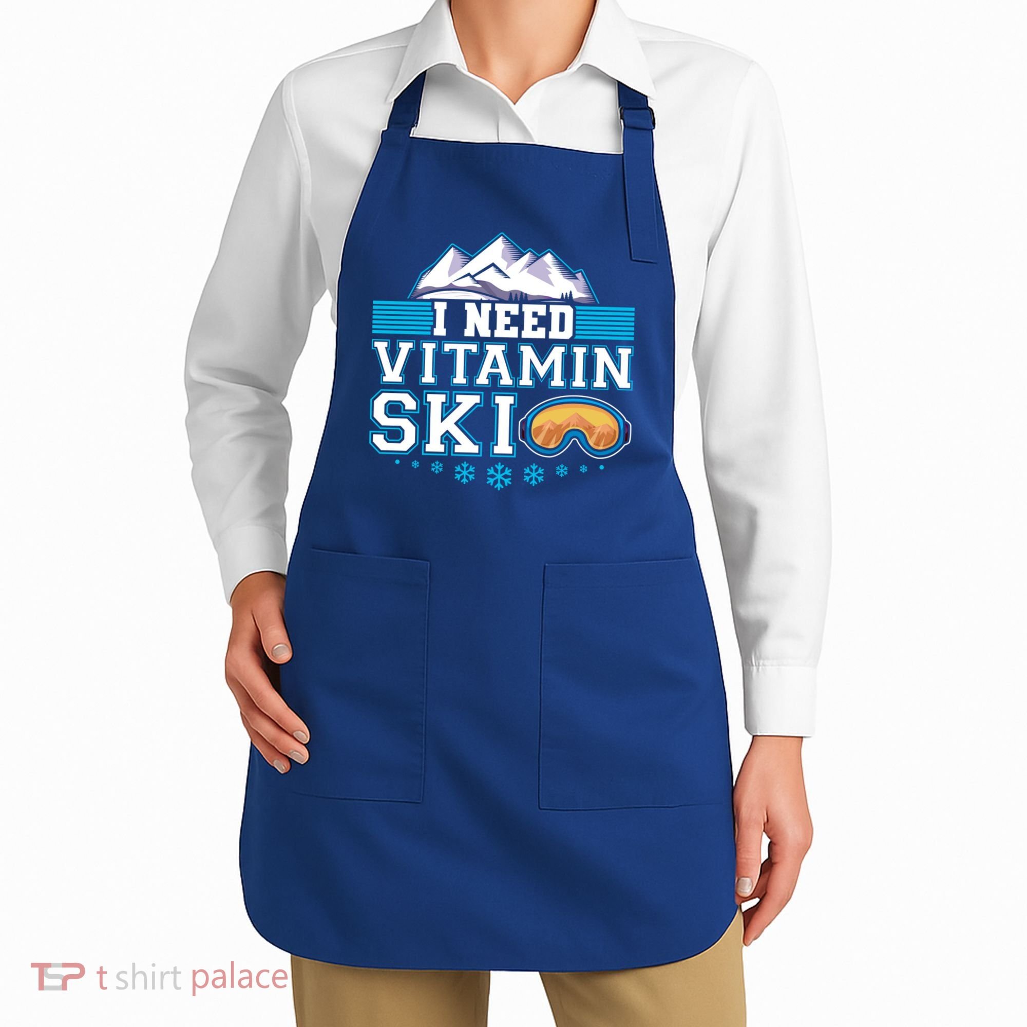 I Need Vitamin Ski Funny Skier Ski Instructor Gift Apron