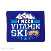 I Need Vitamin Ski Funny Skier Ski Instructor Gift Mousepad thumb 0