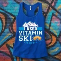 I Need Vitamin Ski Funny Skier Ski Instructor Gift Women's Tank Top thumb 3