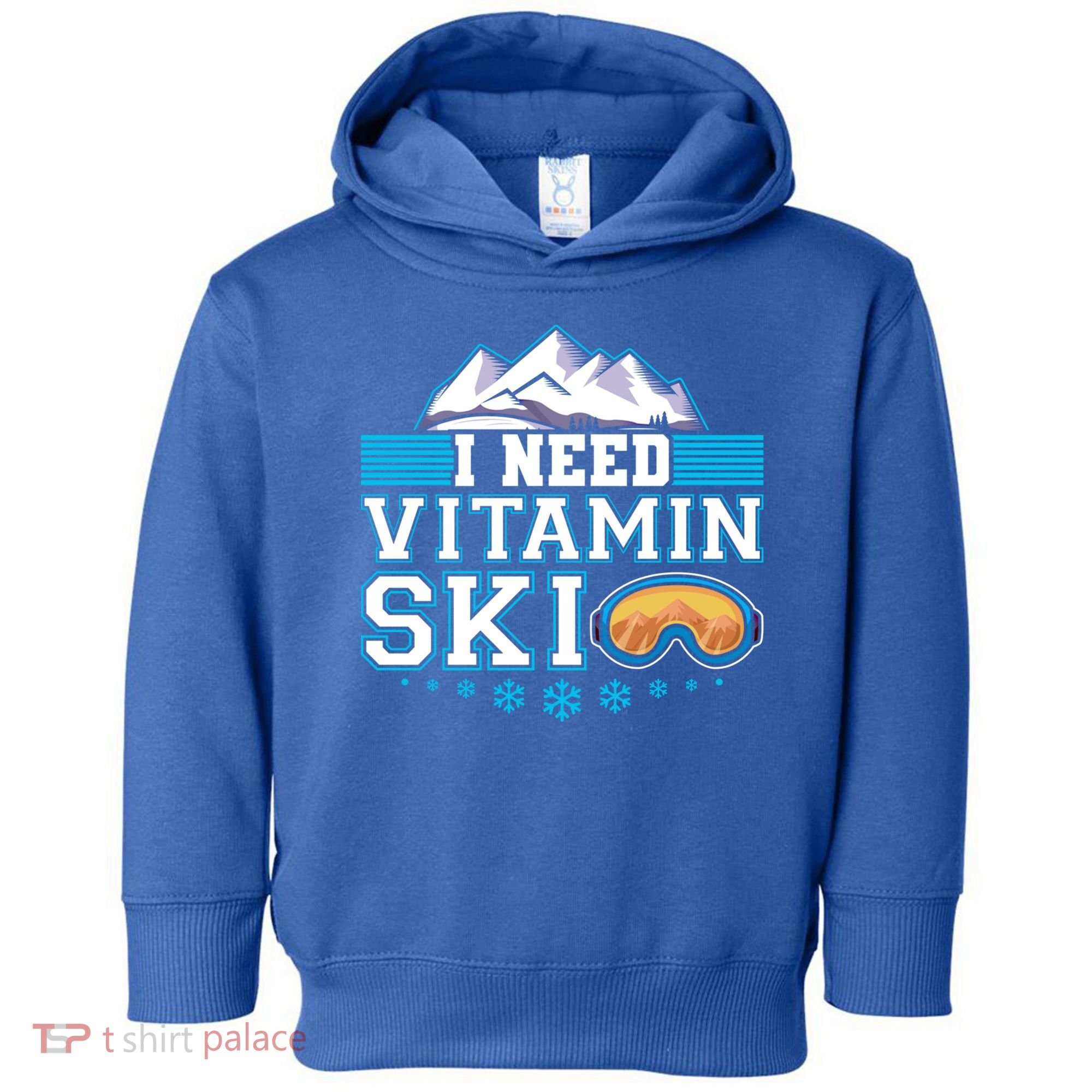 I Need Vitamin Ski Funny Skier Ski Instructor Gift Toddler Hoodie