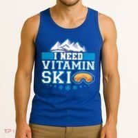 I Need Vitamin Ski Funny Skier Ski Instructor Gift Tank Top thumb 3