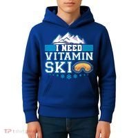 I Need Vitamin Ski Funny Skier Ski Instructor Gift Kids Hoodie thumb 4