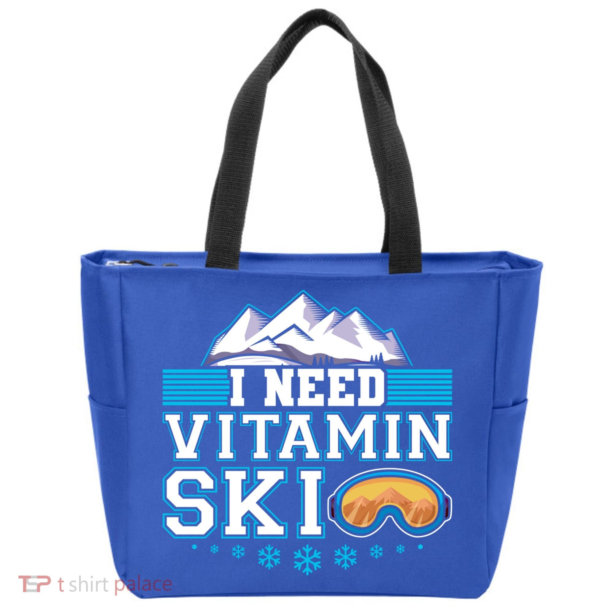 I Need Vitamin Ski Funny Skier Ski Instructor Gift Tote Bag
