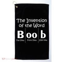 Invention Of The Word Boob Golf Towel thumb 0