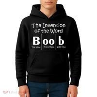 Invention Of The Word Boob Kids Hoodie thumb 4