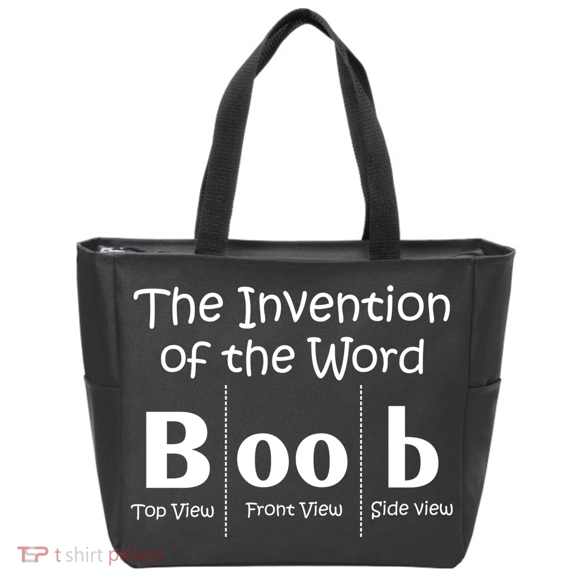 Invention Of The Word Boob Tote Bag