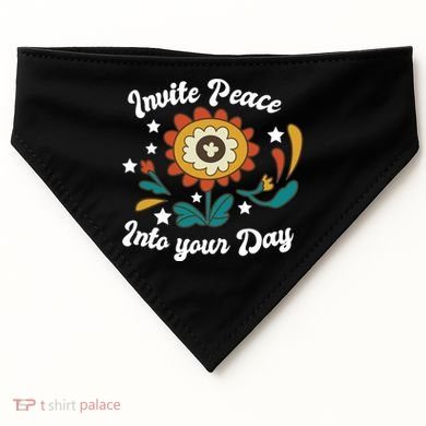 Invite Peace Into Your Day USA-Made Doggie Bandana