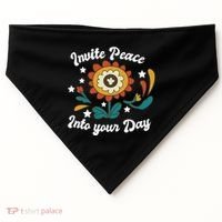 Invite Peace Into Your Day USA-Made Doggie Bandana thumb 0