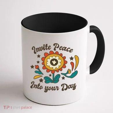 Invite Peace Into Your Day Coffee Mug back
