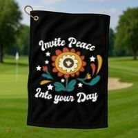 Invite Peace Into Your Day Golf Towel thumb 1