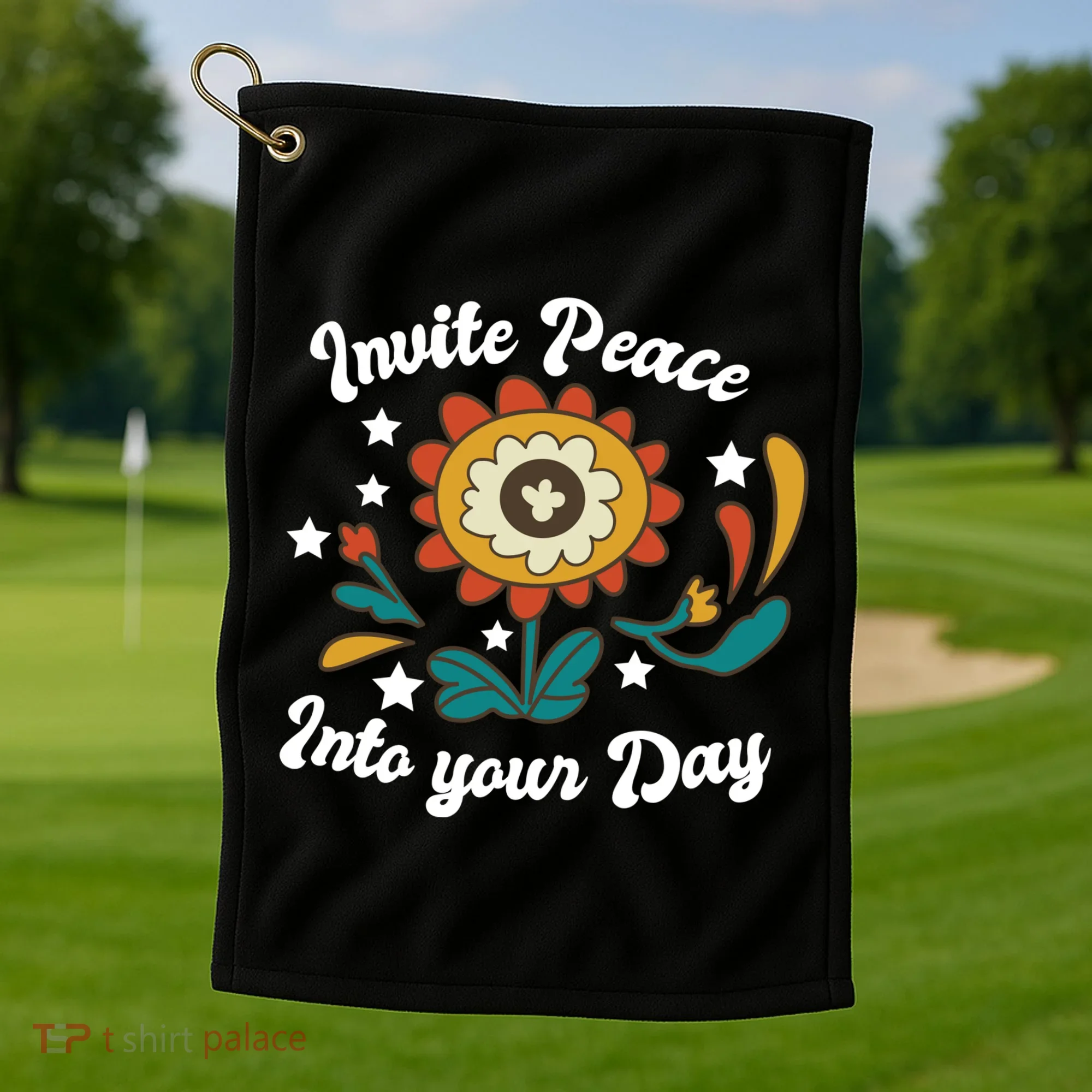 Invite Peace Into Your Day Golf Towel
