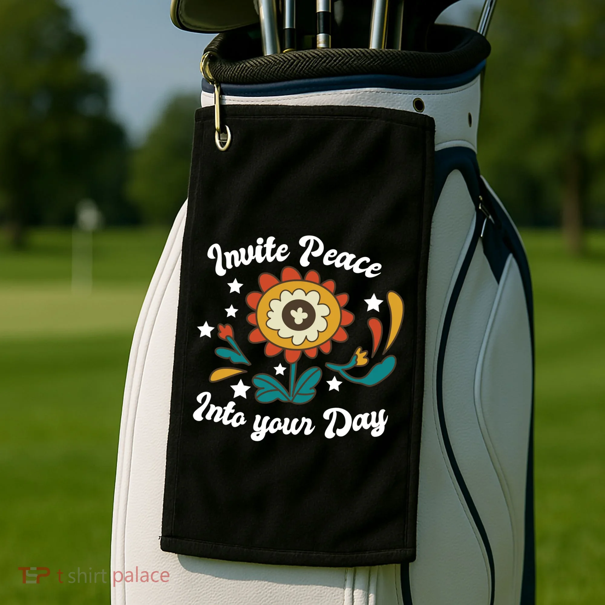 Invite Peace Into Your Day Golf Towel