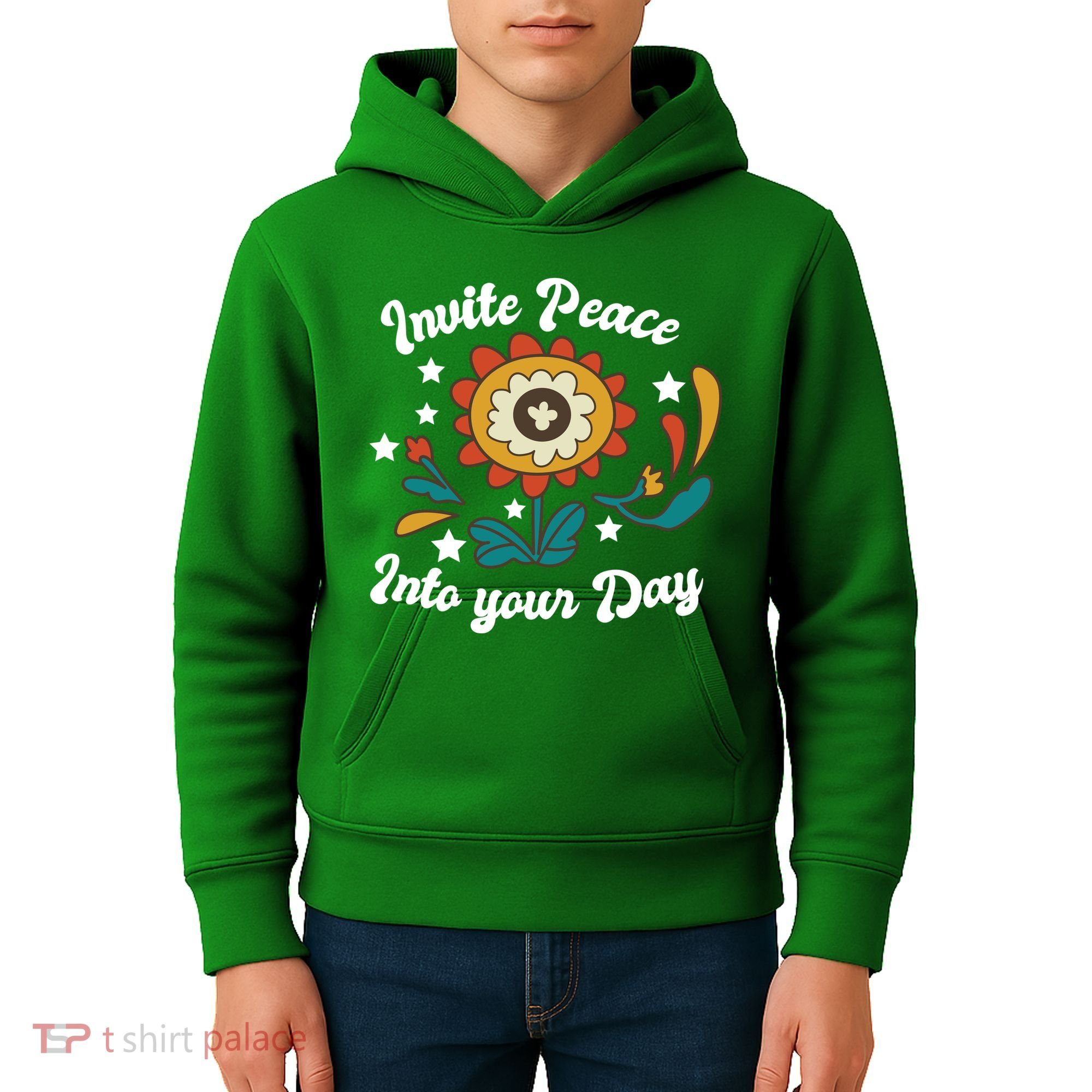 Invite Peace Into Your Day Kids Hoodie