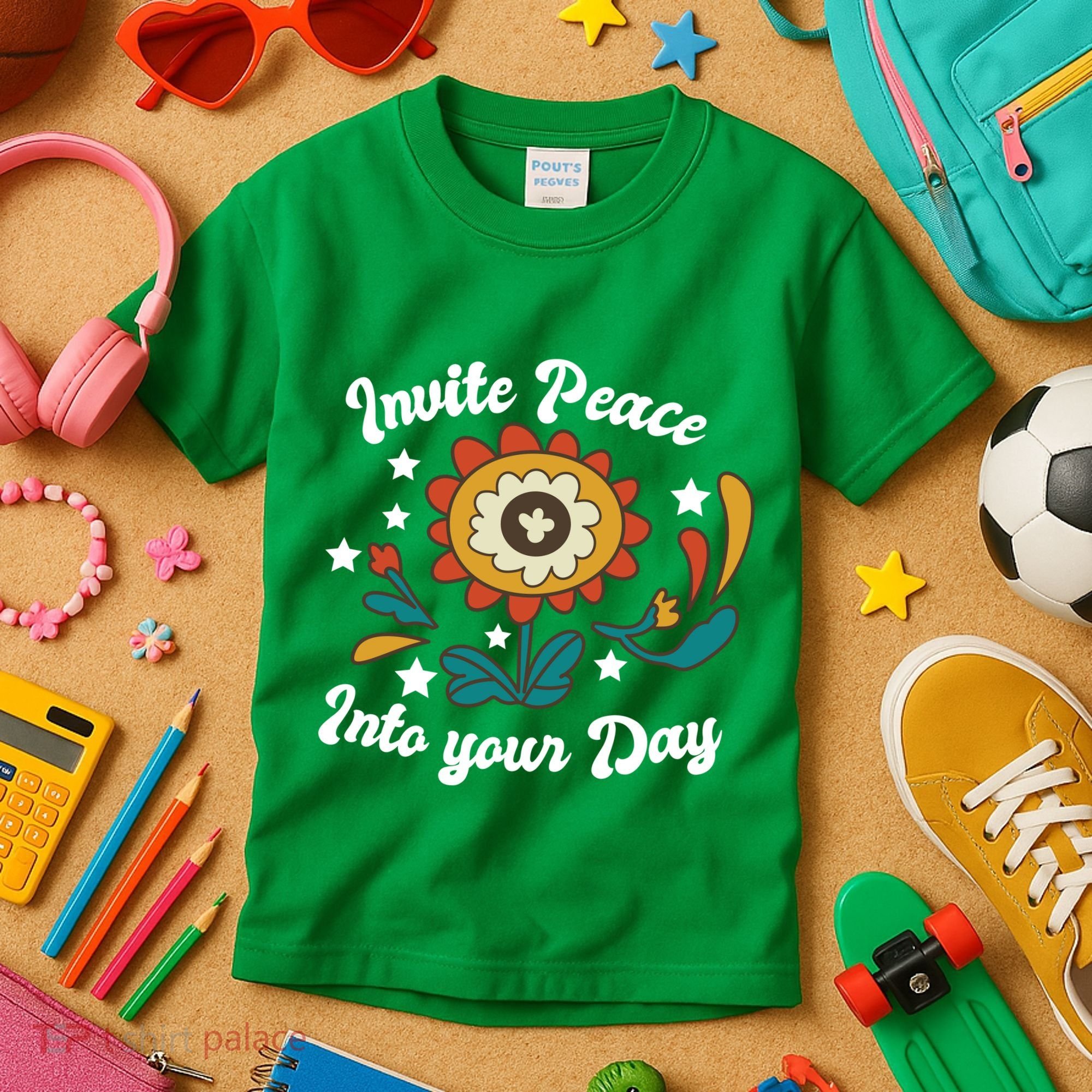 Invite Peace Into Your Day Kids T-Shirt