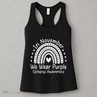 In November We Wear Purple Ribbon Warrior Epilepsy Awareness Gift Women's Tank Top thumb 3