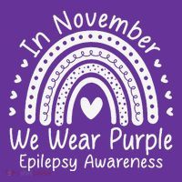 In November We Wear Purple Ribbon Warrior Epilepsy Awareness Gift Mousepad thumb 1