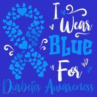 In November We Wear Blue Ribbon Diabetes Awareness Month Cool Gift T-Shirt thumb 7