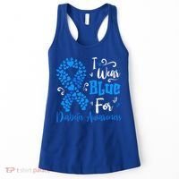 In November We Wear Blue Ribbon Diabetes Awareness Month Cool Gift Women's Tank Top thumb 0