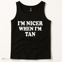 I'm Nicer When I'm Tan Funny Quote Tank Top thumb 2