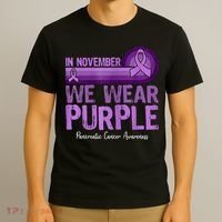 In November We Wear Purple Pancreatic Cancer Awareness T-Shirt thumb 3