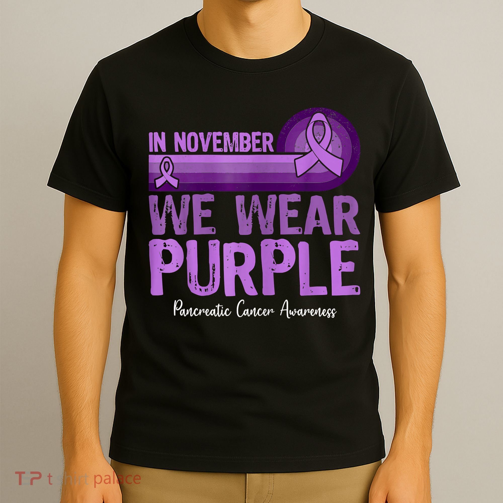 In November We Wear Purple Pancreatic Cancer Awareness T-Shirt