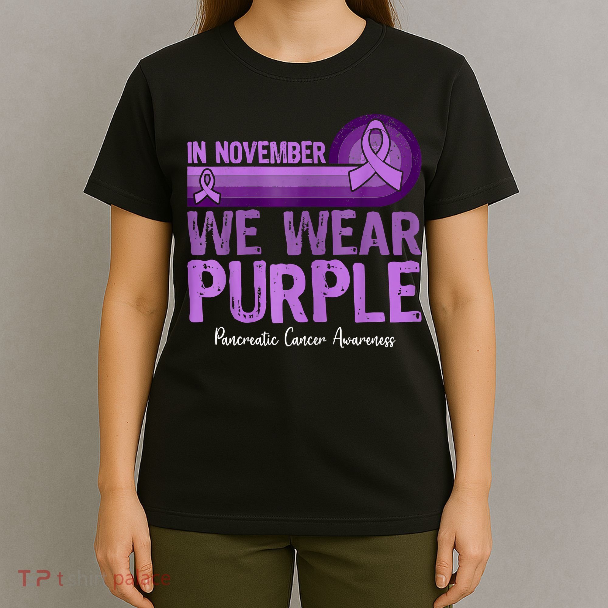 In November We Wear Purple Pancreatic Cancer Awareness T-Shirt