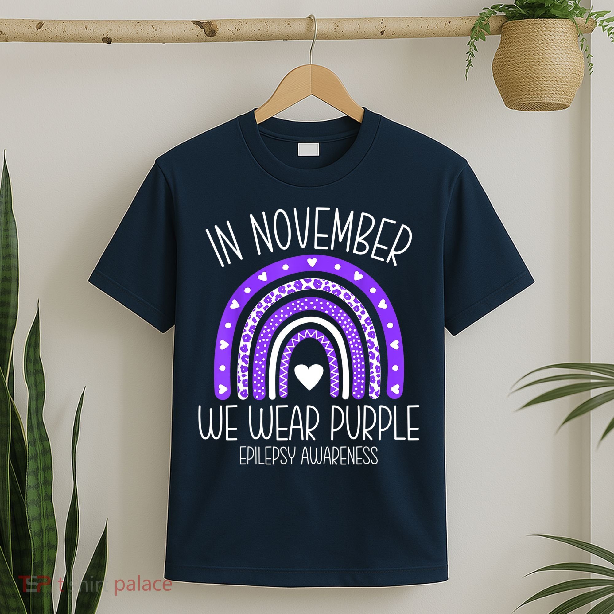 In November We Wear Purple Rainbow Epilepsy Awareness Month T-Shirt