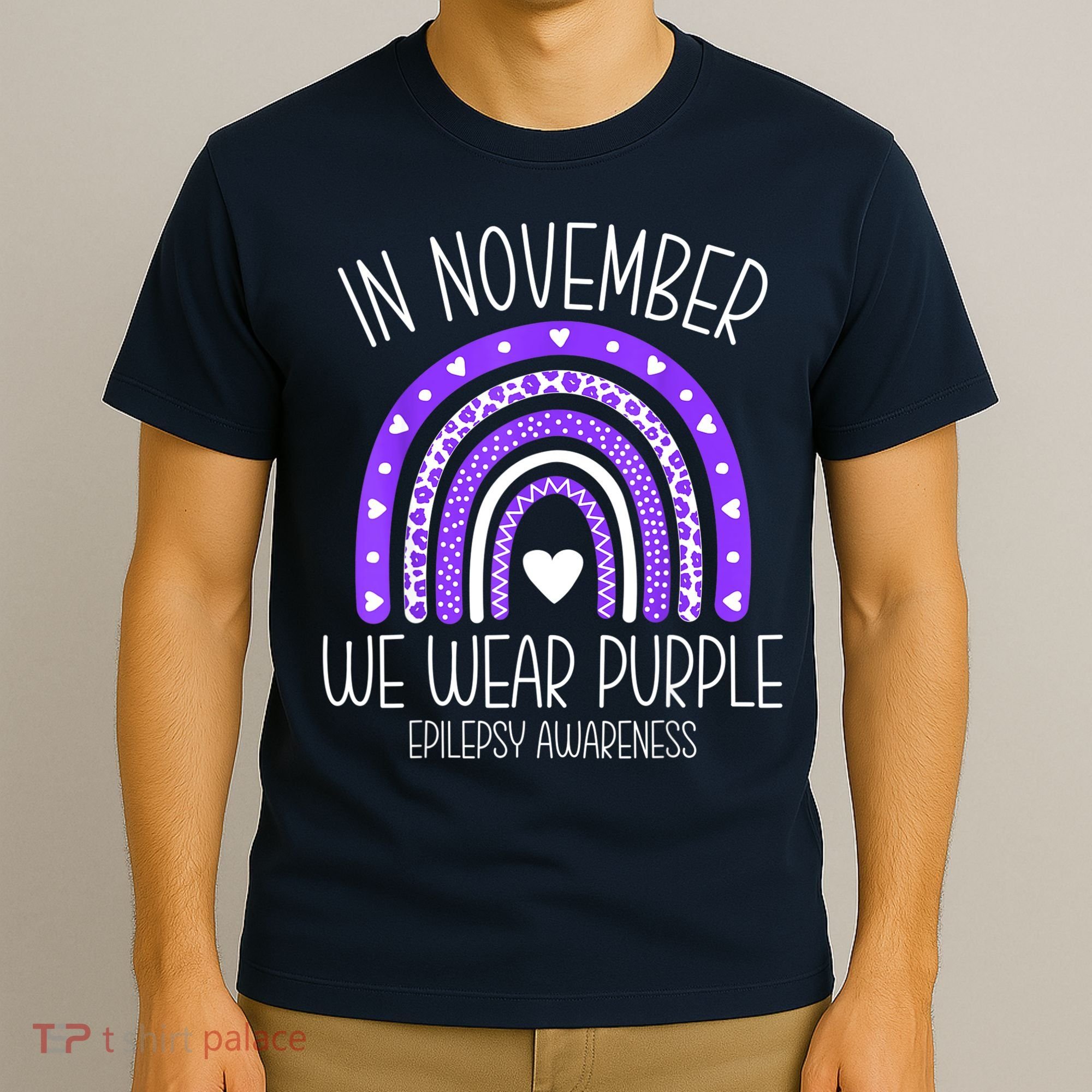 In November We Wear Purple Rainbow Epilepsy Awareness Month T-Shirt